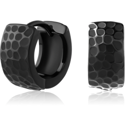 BLACK PVD COATED SURGICAL STEEL GRADE 316L HUGGIES PAIR