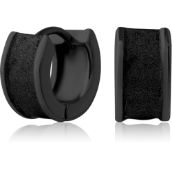 BLACK PVD COATED SURGICAL STEEL GRADE 316L HUGGIES PAIR