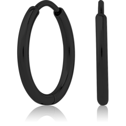 BLACK PVD COATED SURGICAL STEEL GRADE 316L HUGGIES PAIR