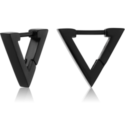 BLACK PVD COATED SURGICAL STEEL GRADE 316L HUGGIES PAIR