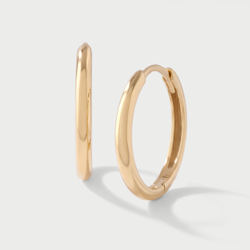 GOLD PVD 18K COATED SURGICAL STEEL GRADE 316L HUGGIES PAIR