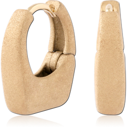 GOLD PVD 18K COATED SURGICAL STEEL GRADE 316L HUGGIES PAIR