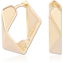 GOLD PVD 18K COATED SURGICAL STEEL GRADE 316L HUGGIES PAIR
