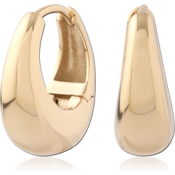 GOLD PVD 18K COATED SURGICAL STEEL GRADE 316L HUGGIES PAIR