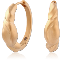 STERLING 925 SILVER GOLD 18K PLATED HUGGIES PAIR