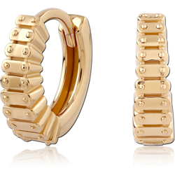 STERLING 925 SILVER GOLD PLATED 18K HUGGIES PAIR