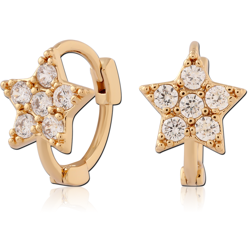 STERLING 925 SILVER GOLD PLATED 18K JEWELED HUGGIES PAIR SPECIAL NEW DESIGN