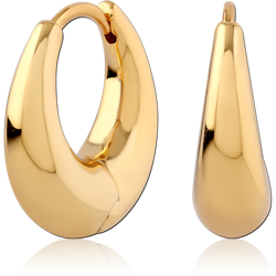 STERLING 925 SILVER GOLD PLATED 18K HUGGIES PAIR