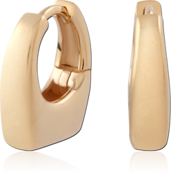 STERLING 925 SILVER GOLD PLATED 18K HUGGIES PAIR