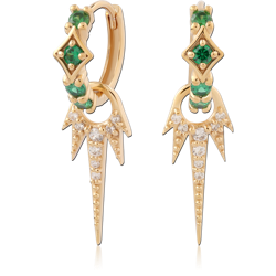 STERLING 925 SILVER GOLD PLATED 18K HUGGIES PAIR