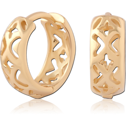 STERLING 925 SILVER GOLD PLATED 18K HUGGIES PAIR SPECIAL NEW DESIGN