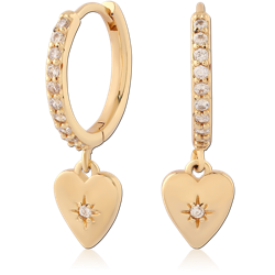 STERLING 925 SILVER GOLD PLATED 18K JEWELED HUGGIES PAIR SPECIAL NEW DESIGN