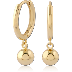 STERLING 925 SILVER GOLD PLATED 18K JEWELED HUGGIES PAIR