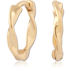 STERLING 925 SILVER GOLD PLATED 18K HUGGIES PAIR