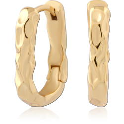 STERLING 925 SILVER GOLD PLATED 18K HUGGIES PAIR