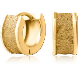 GOLD PVD COATED SURGICAL STEEL GRADE 316L HUGGIES PAIR