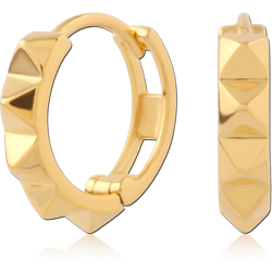 316L GOLD PVD COATED SURGICAL STEEL GRADE 316L HUGGIES PAIR