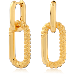 STERLING 925 SILVER GOLD PLATED HUGGIES PAIR SPECIAL NEW DESIGN