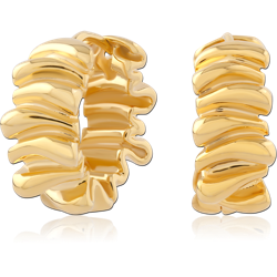 STERLING 925 SILVER GOLD PLATED HUGGIES PAIR