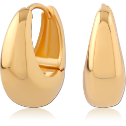 STERLING 925 SILVER GOLD PLATED HUGGIES PAIR SPECIAL NEW DESIGN