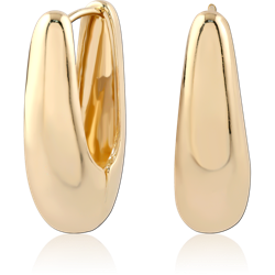 STERLING 925 SILVER GOLD PLATED JEWELED HUGGIES PAIR SPECIAL NEW DESIGN