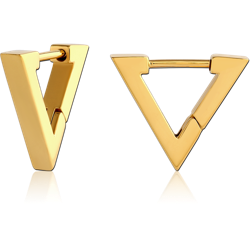 GOLD PVD COATED SURGICAL STEEL GRADE 316L HUGGIES PAIR