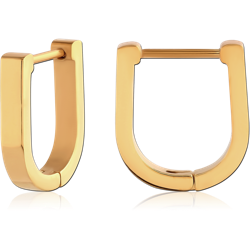 GOLD PVD COATED SURGICAL STEEL GRADE 316L HUGGIES PAIR