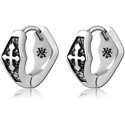 SURGICAL STEEL GRADE 316L KOOL KATANA HUGGIES PAIR - CROSS