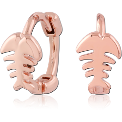 STERLING 925 SILVER ROSE GOLD PLATED  HUGGIES PAIR SPECIAL NEW DESIGN