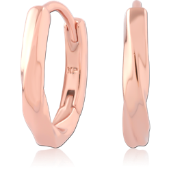 STERLING 925 SILVER ROSE GOLD PLATED HUGGIES PAIR SPECIAL NEW DESIGN