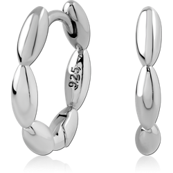 STERLING SILVER 925 RHODIUM COATED HUGGIES PAIR SPECIAL NEW DESIGN
