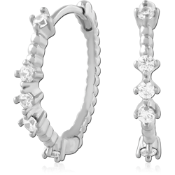 STERLING 925 SILVER PLATED JEWELED HUGGIES PAIR