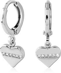 STERLING 925 SILVER PLATED JEWELED HUGGIES PAIR