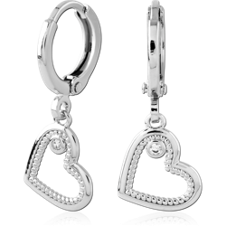 STERLING 925 SILVER PLATED JEWELED HUGGIES PAIR