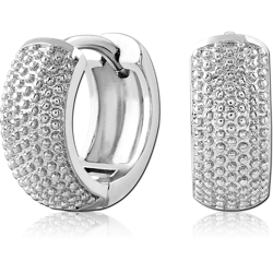 STERLING 925 SILVER PLATED HUGGIES PAIR