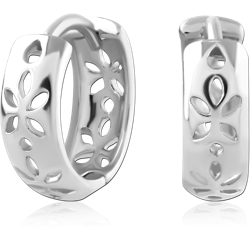 STERLING SILVER 925 RHODIUM COATED HUGGIES PAIR