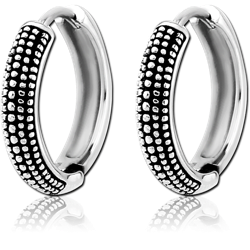 SURGICAL STEEL GRADE 316L HUGGIES PAIR