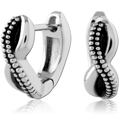 SURGICAL STEEL GRADE 316L HUGGIES PAIR