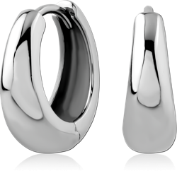 SURGICAL STEEL GRADE 316L JEWELED HUGGIES PAIR