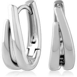 SURGICAL STEEL GRADE 316L JEWELED HUGGIES PAIR