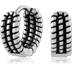 SURGICAL STEEL GRADE 316L HUGGIES PAIR