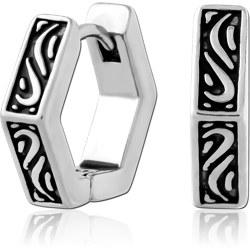 SURGICAL STEEL GRADE 316L HUGGIES PAIR