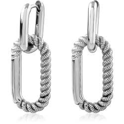 SURGICAL STEEL GRADE 316L HUGGIES PAIR
