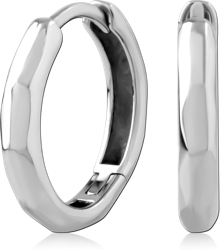 316L SURGICAL STEEL GRADE 316L HUGGIES FACETED BAND GEOMETRIC POLISHED FINISH DESIGN