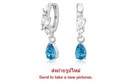 STERLING 925 SILVER JEWELED HUGGIES PAIR