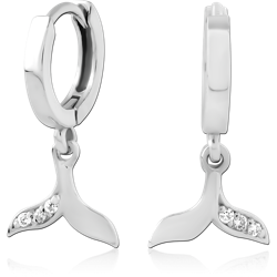 STERLING 925 SILVER PLATED JEWELED HUGGIES PAIR