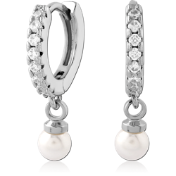 STERLING 925 SILVER JEWELED HUGGIES PAIR SPECIAL NEW DESIGN