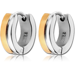 PAIR OF GOLD PLATED STAINLESS STEEL GRADE 304 HUGGIES