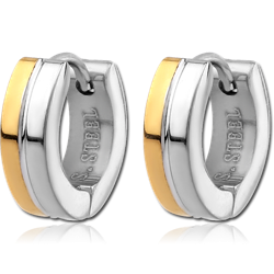 PAIR OF GOLD PLATED STAINLESS STEEL GRADE 304 HUGGIES
