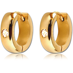 PAIR OF GOLD PLATED STAINLESS STEEL GRADE 304 HUGGIES